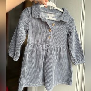 12/18M Primark Kids Blue Gray Corduroy Collared Dress